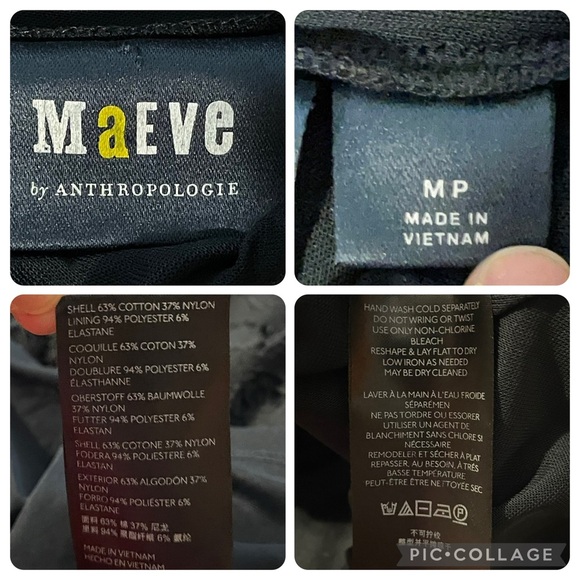 Maeve Anthropologie Black Lace Button Shoulder Romantic Feminine Charming Top MP - Picture 3 of 14